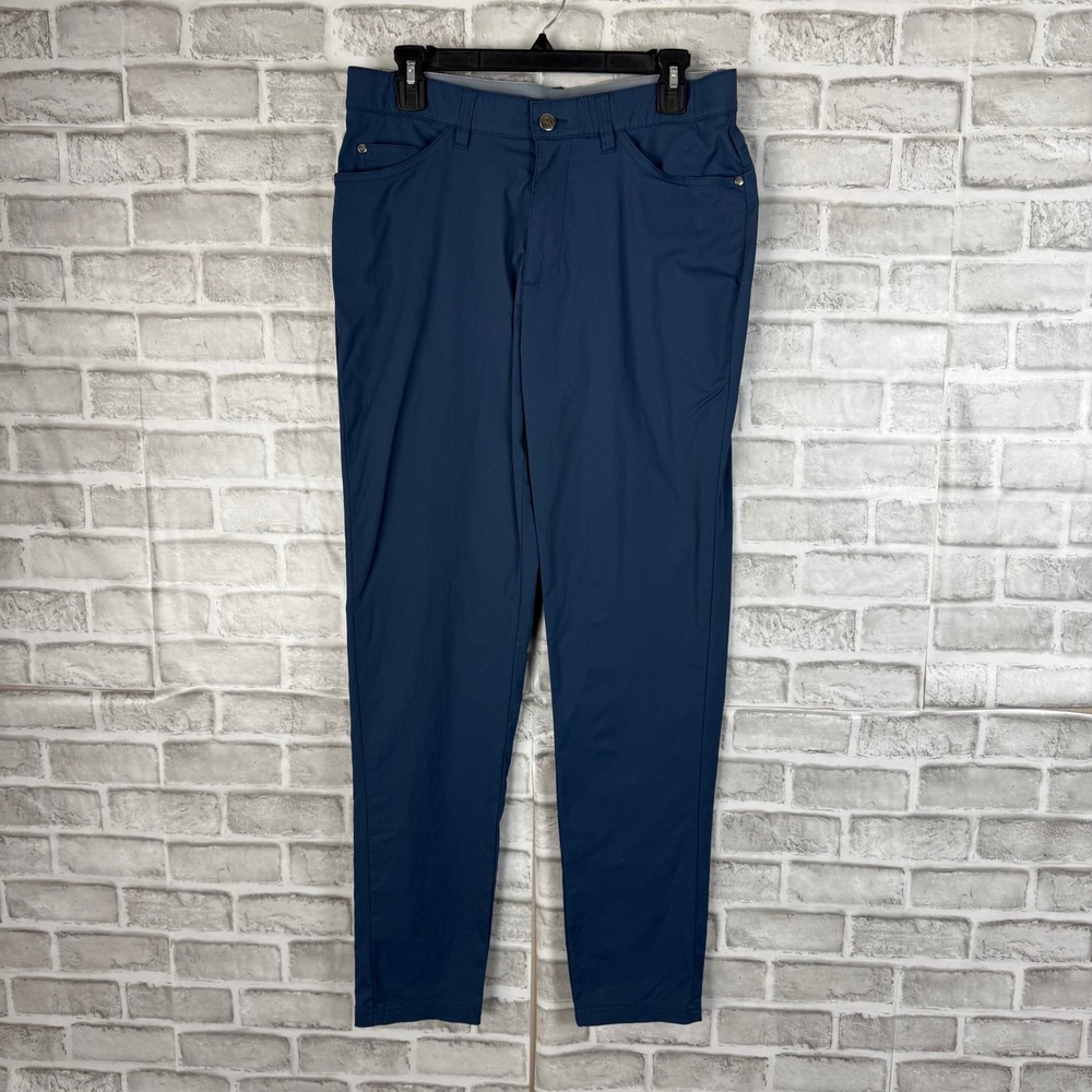 Adidas Mens Golf Pants Blue 32x32 Performance Stretch 5-Pocket Trousers